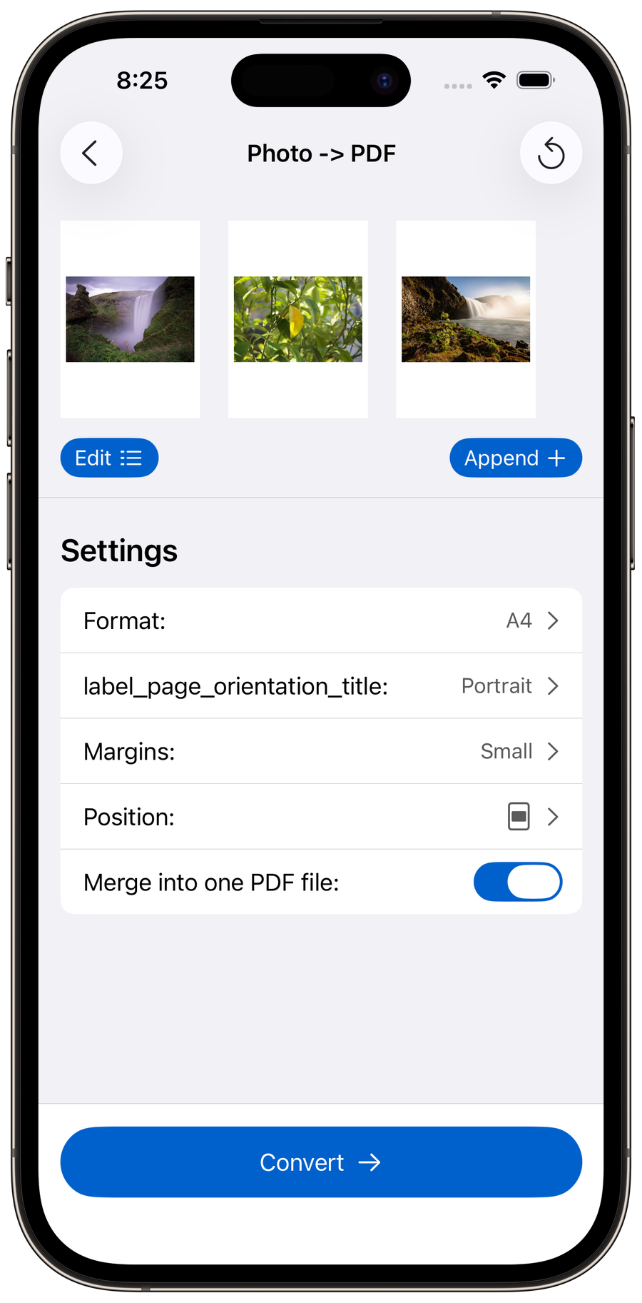 Photos to PDF